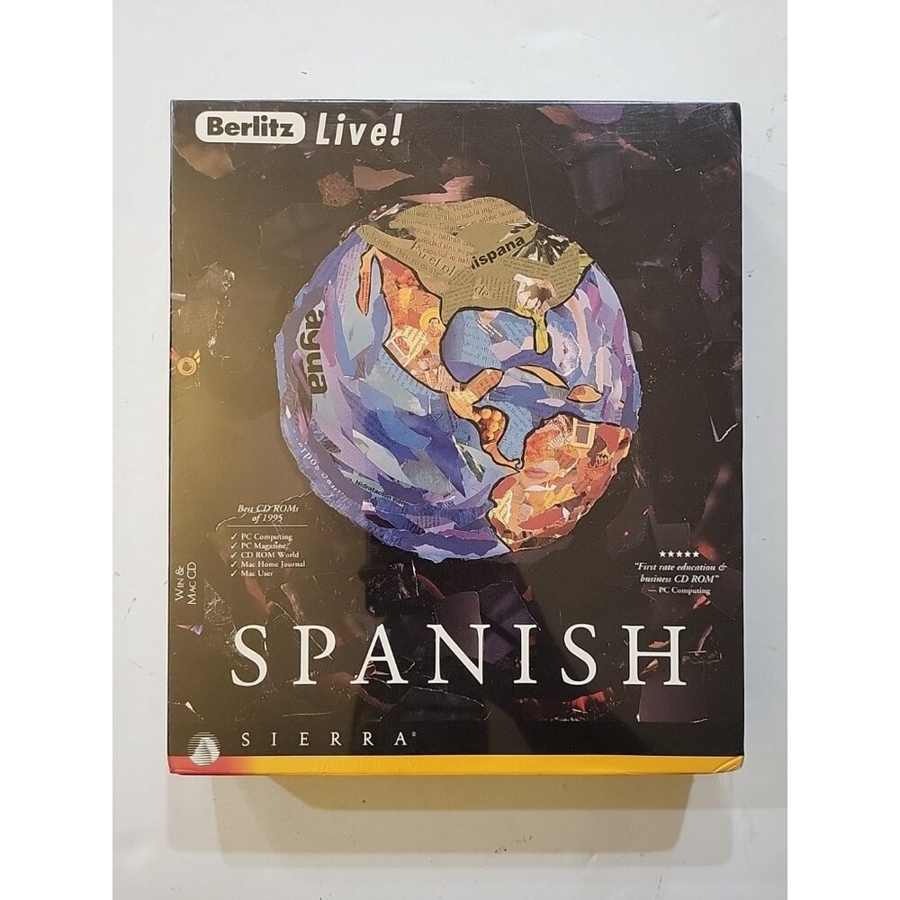 Berlitz Live! Spanish (PC and Mac, Cd-rom) Sierra - USA, Canada Release SEALED